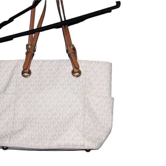 Michael Kors Leather Jet Set Logo Tote Bag - Picture 5 of 5